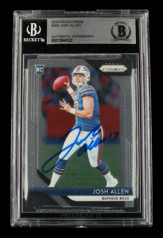 Josh Allen Signed 2018 Panini Prizm #205  (BGS) - Rookie Card
