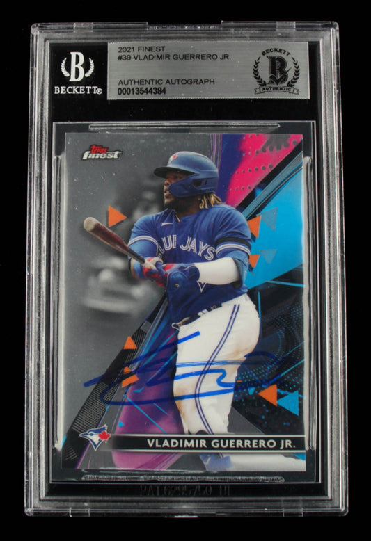 Vladimir Guerrero Jr. Signed 2021 Finest #39 (BGS)