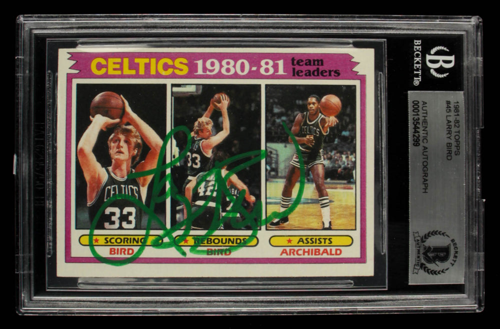 Larry Bird Signed 1981-82 Topps #45 (BGS)