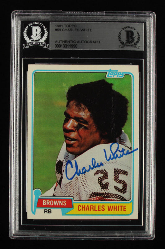 Charles White Signed 1981 Topps #69  (BGS) Rookie Card