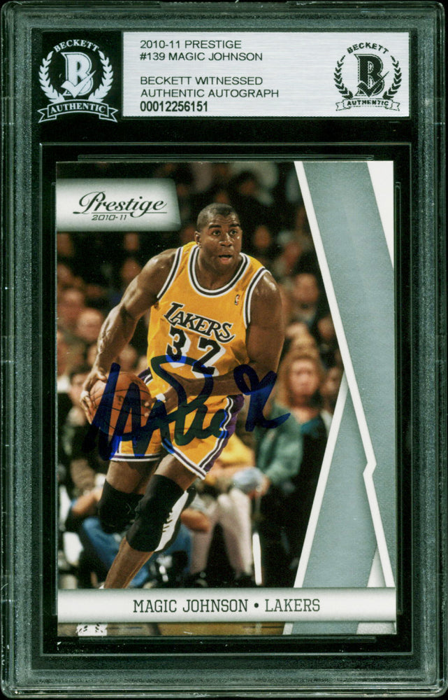 Magic Johnson Signed 2010-11 Prestige #139 (BGS)