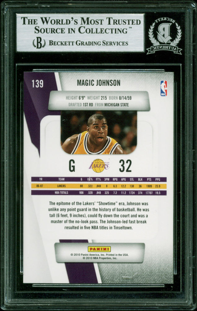 Magic Johnson Signed 2010-11 Prestige #139 (BGS)