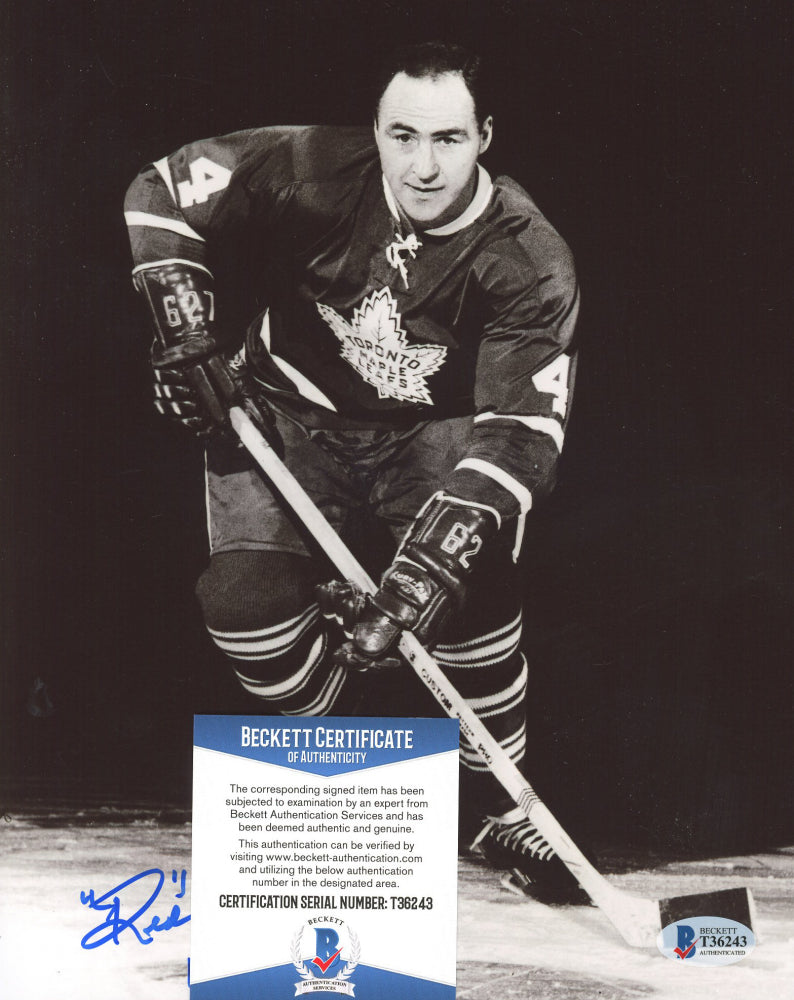 Red Kelly Signed (Beckett COA) Maple Leafs 8x10 Photo Inscribed "HOF-69"
