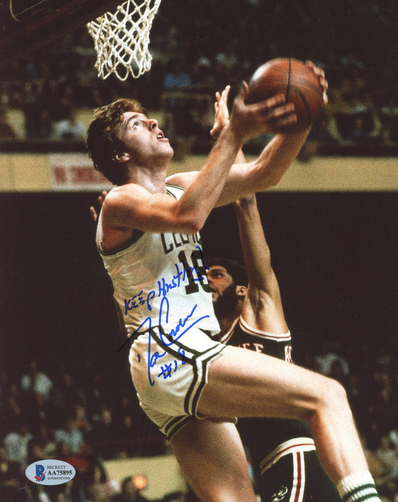 Dave Cowens Signed (Beckett COA) Celtics 8x10 Photo Inscribed "Keep Hustling!"