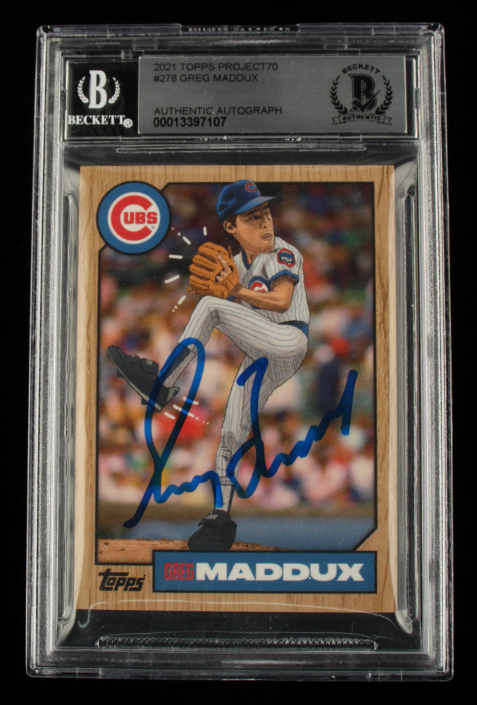 Greg Maddux Signed 2021 Topps Project70 #278 - Autograph Graded Beckett 10