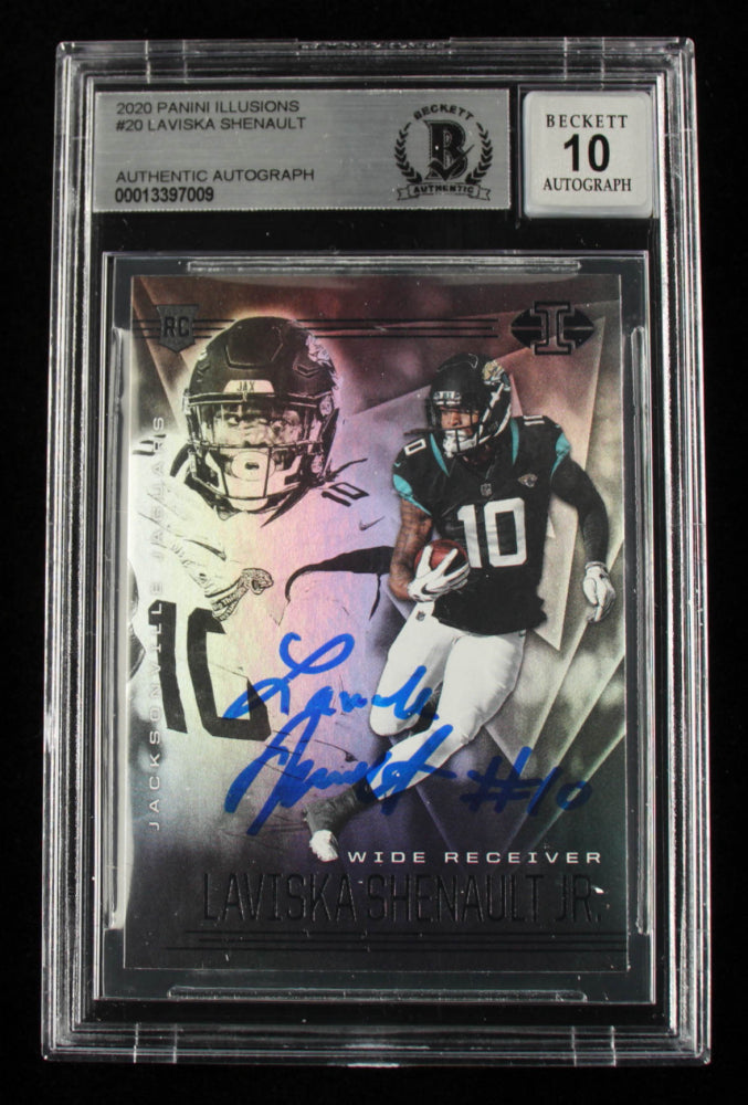 Laviska Shenault Jr. Signed 2020 Panini Illusions #20 - Autograph Graded Beckett 10 - Rookie Card