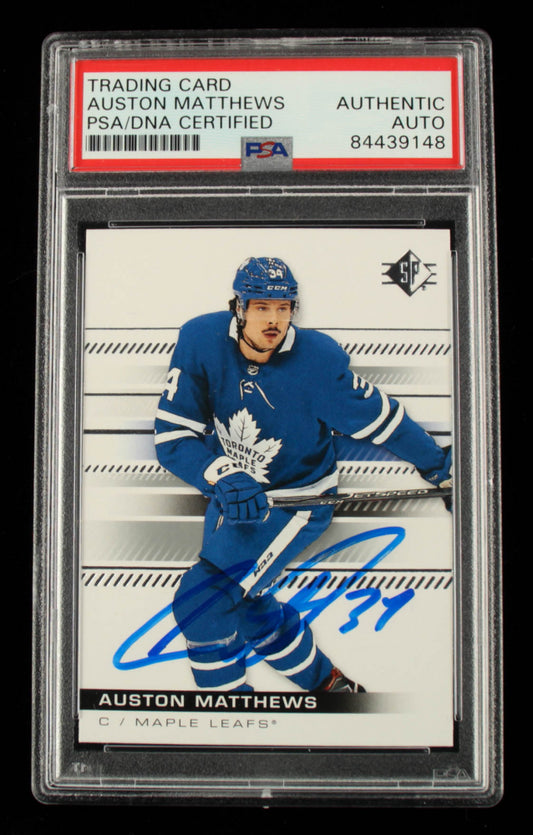 Auston Matthews Signed 2019-20 SP #70 (PSA)