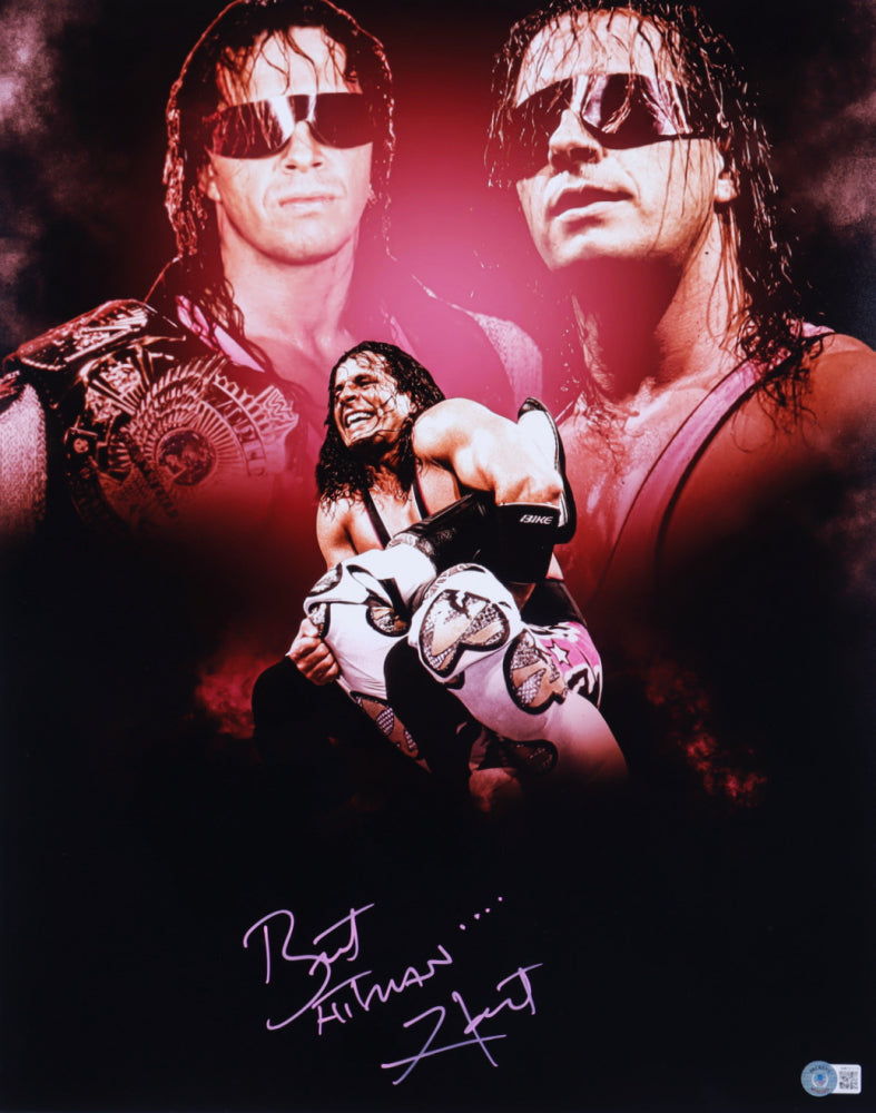 Bret "Hitman" Hart Signed WWE 16x20 Photo (Beckett Hologram)