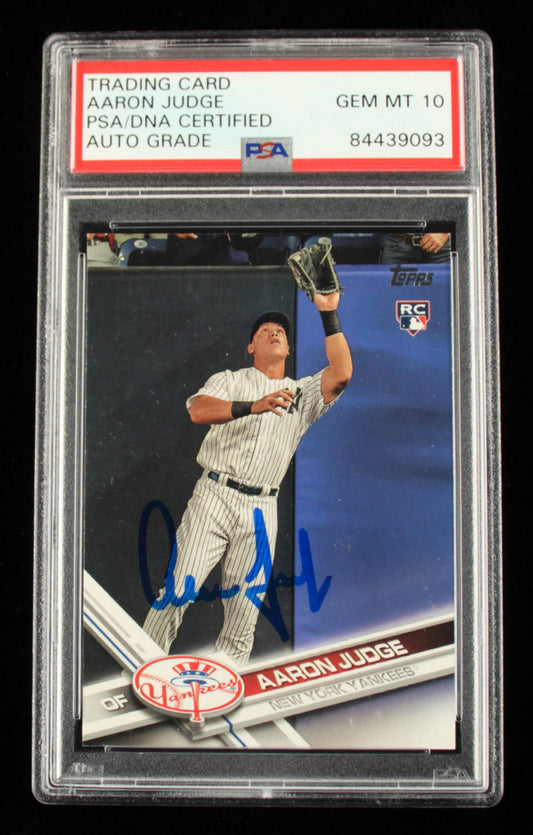 Aaron Judge Signed 2017 Topps #287A - Autograph Graded PSA (10) - Rookie Card