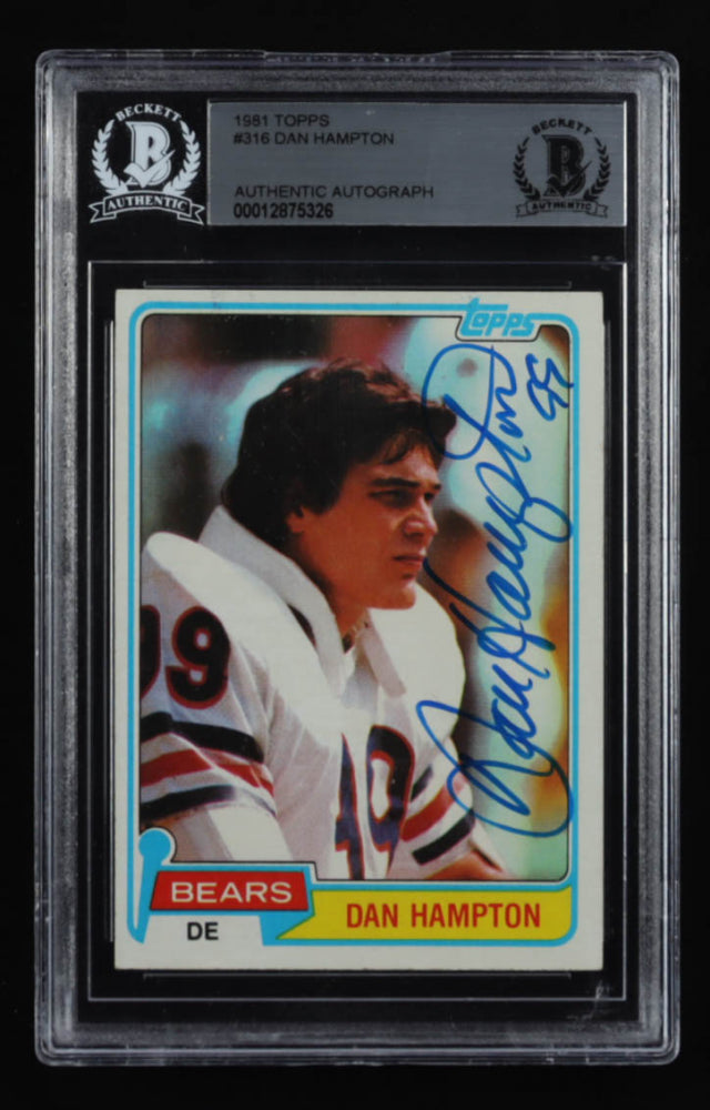 Dan Hampton Signed 1981 Topps #316  (BGS) - Rookie Card