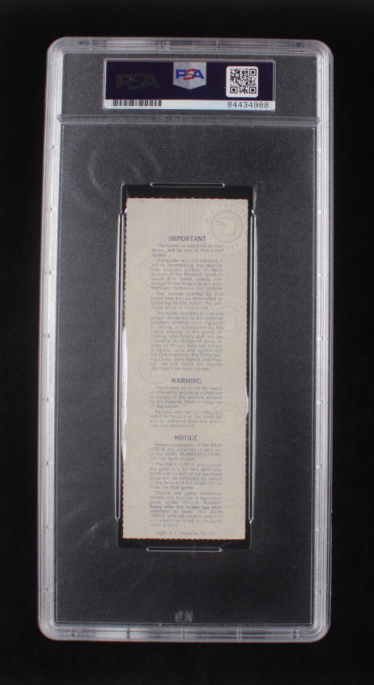 Reggie Jackson Signed 1981 World Series Game 4 Ticket - Autograph Graded PSA 10