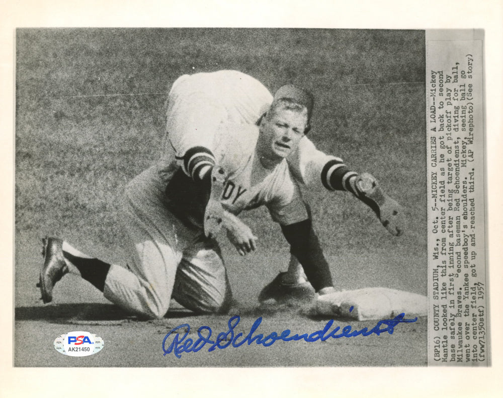 Red Schoendienst Signed Cardinals 8x10 Photo (PSA COA)