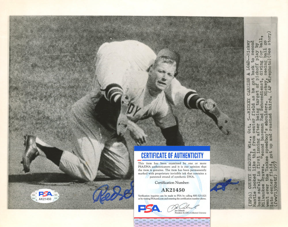 Red Schoendienst Signed Cardinals 8x10 Photo (PSA COA)