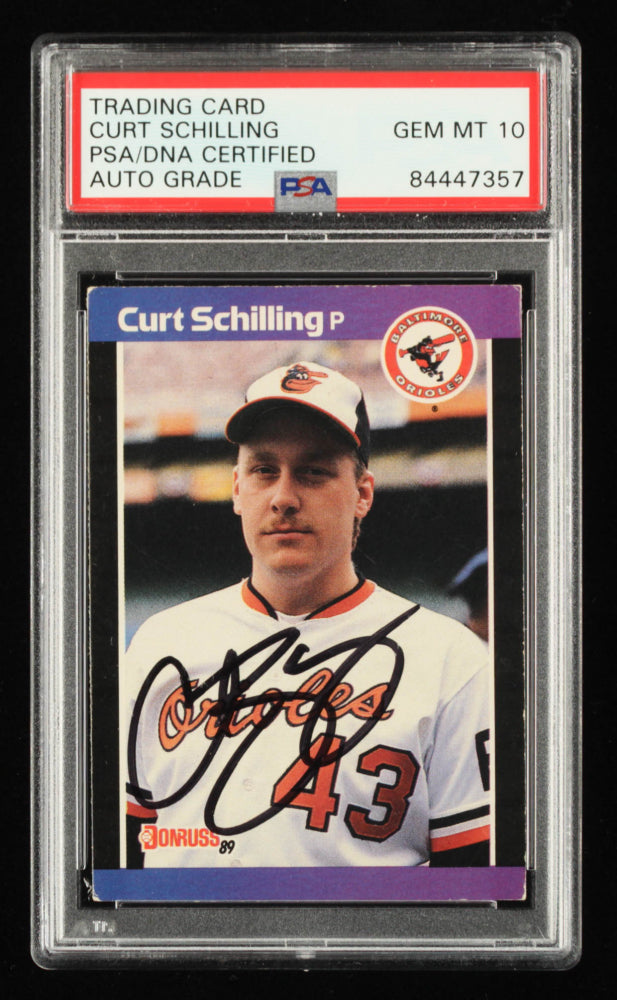 Curt Schilling Signed 1989 Donruss #635 DP - Autograph Graded PSA 10 - Rookie Card