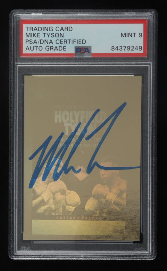 Mike Tyson Signed 1991 Kayo Holograms #10 Holyfield / Tyson - Autograph Graded PSA 9
