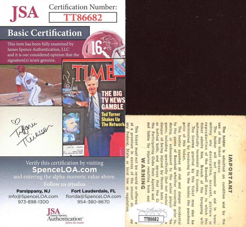 Reggie Jackson Signed 1972 World Series Game 4 Ticket (JSA COA)