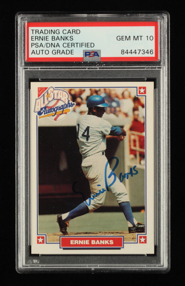 Ernie Banks 1993 Nabisco All-Star Autographs #1 - Autograph Graded PSA 10