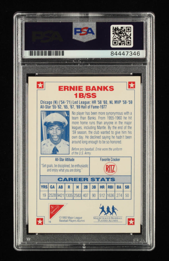 Ernie Banks 1993 Nabisco All-Star Autographs #1 - Autograph Graded PSA 10