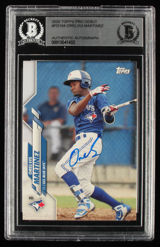 Orelvis Martinez Signed 2020 Topps Pro Debut #PD184 (BGS Encapsulated) Rookie Card