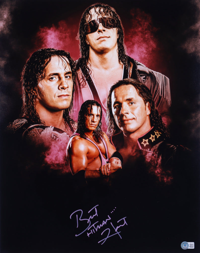 Bret "Hitman" Hart Signed WWE 16x20 Photo (Beckett)