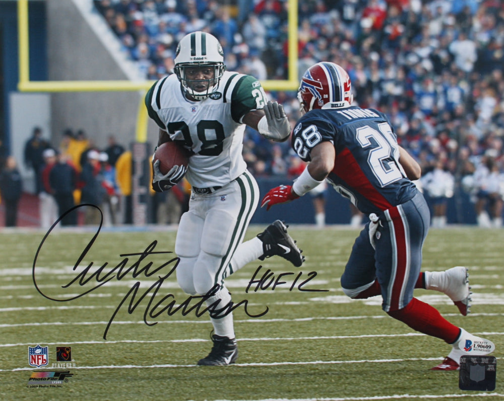 Curtis Martin Signed Jets 11x14 Photo (Beckett COA)