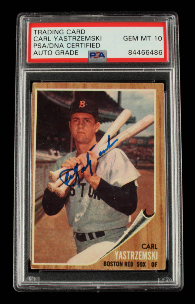 Carl Yastrzemski Signed 1962 Topps #425 - Autograph Graded PSA 10