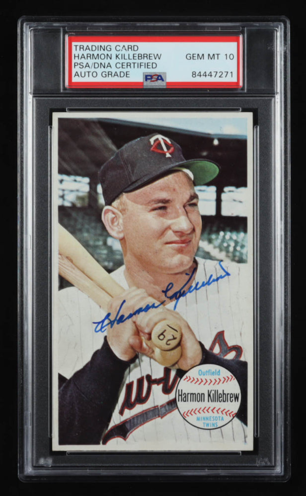 Harmon Killebrew Signed 1964 Topps Giants #38 - Autograph Graded PSA 10