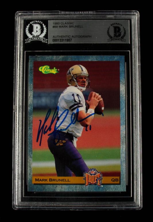 Mark Brunell Signed 1993 Classic #88 (BGS Encapsulated) - Rookie Card