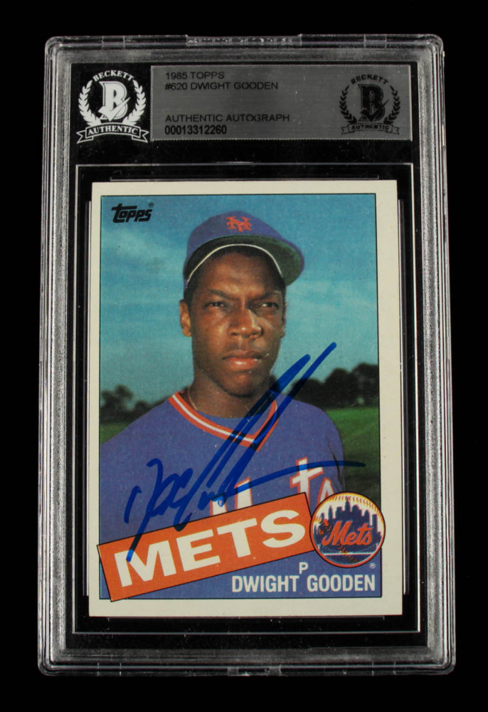 Dwight Gooden Signed 1985 Topps #620 (BGS Encapsulated) Rookie Card