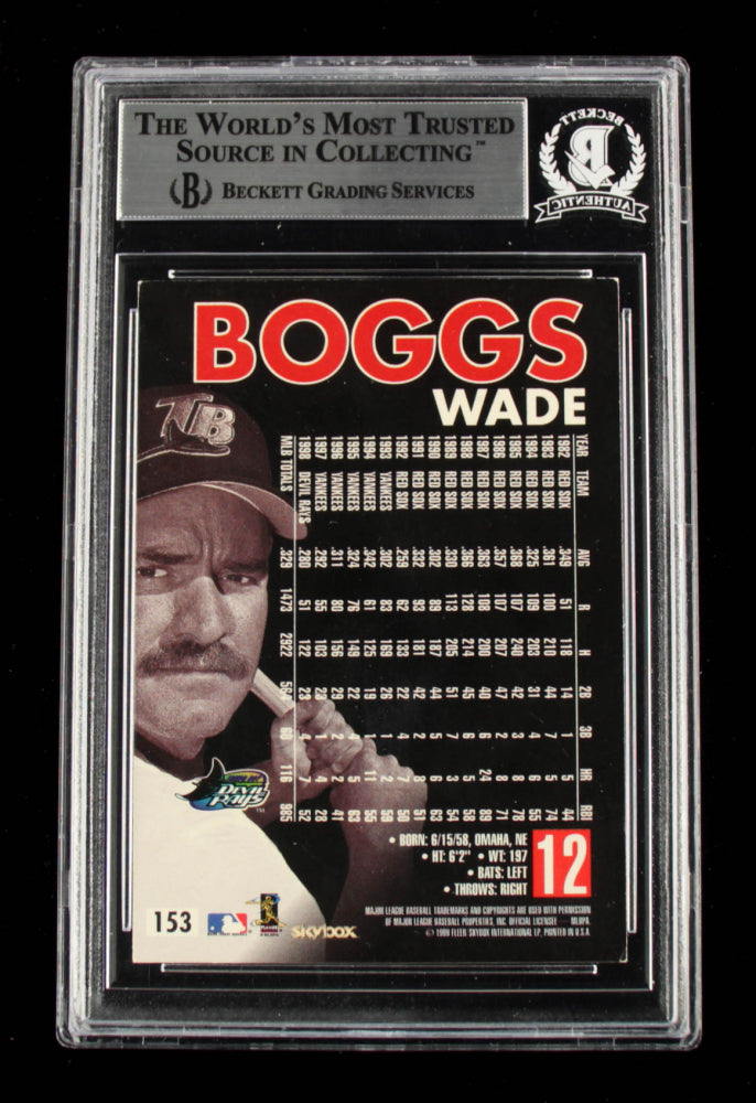 Wade Boggs Signed 1999 SkyBox Premium #153 (BGS)
