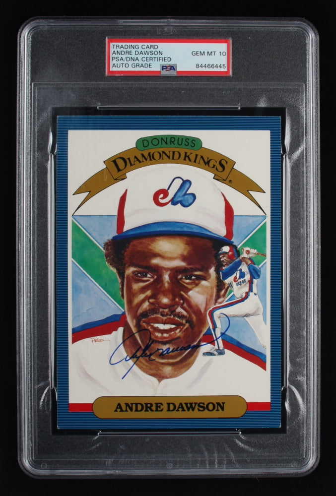 Andre Dawson Signed 1986 Donruss Super DK's #25 - Autograph Graded PSA 10