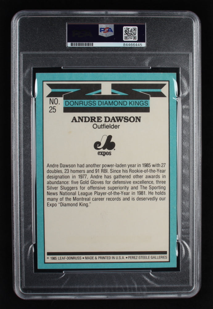 Andre Dawson Signed 1986 Donruss Super DK's #25 - Autograph Graded PSA 10