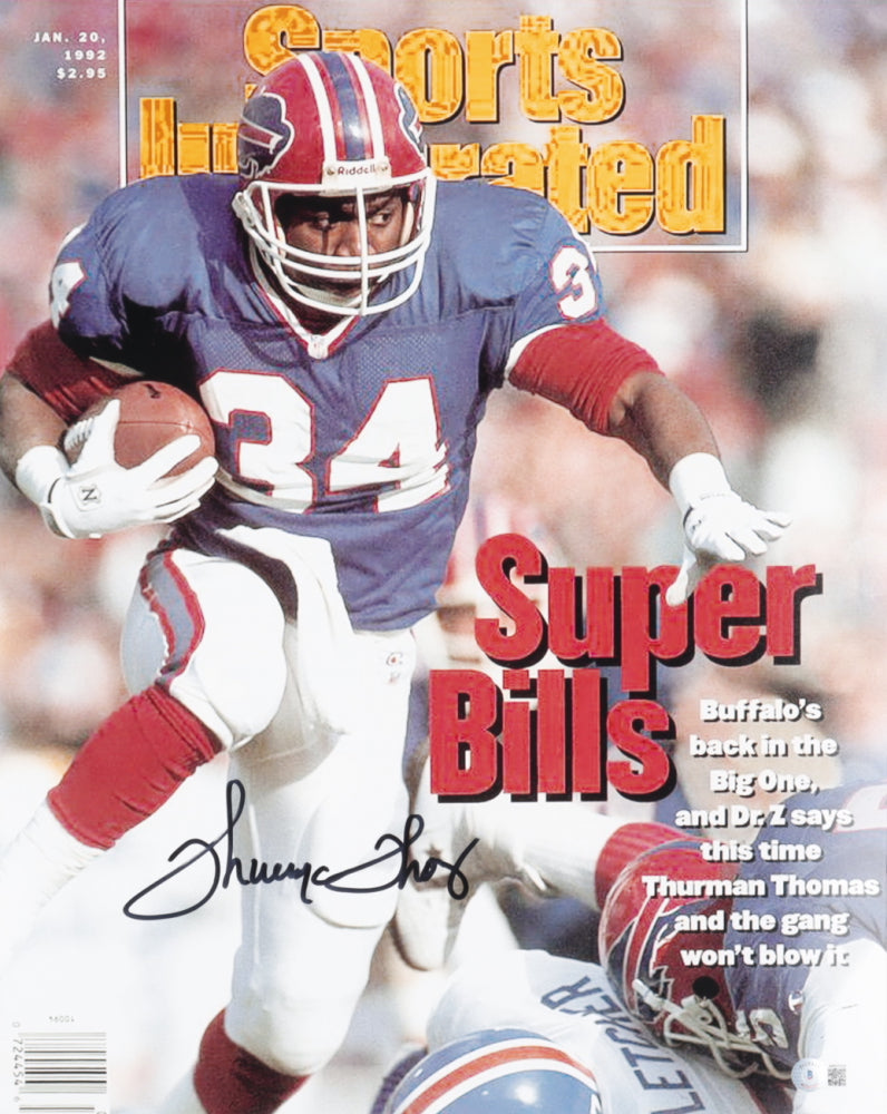 Thurman Thomas Signed Bills 16x20 Photo (Beckett Hologram)