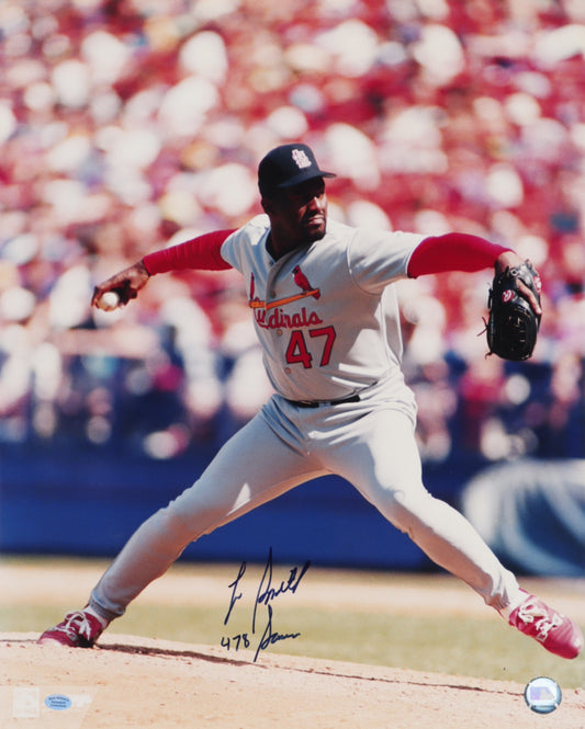 Lee Smith Signed Cardinals 16x20 Photo Inscribed "478 Saves" (Hollywood Collectibles COA)