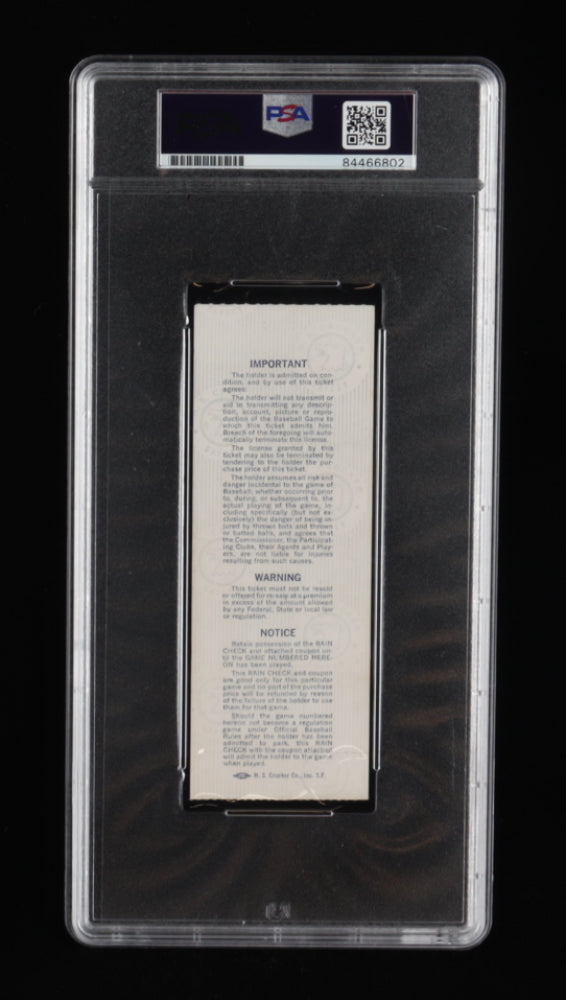 Nolan Ryan Signed 1979 World Series Ticket - Autograph Graded PSA 10