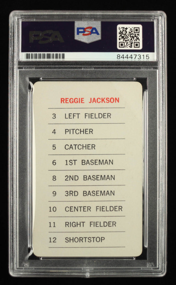 Reggie Jackson Signed 1970 Milton Bradley #11 - Auto Grade PSA 10