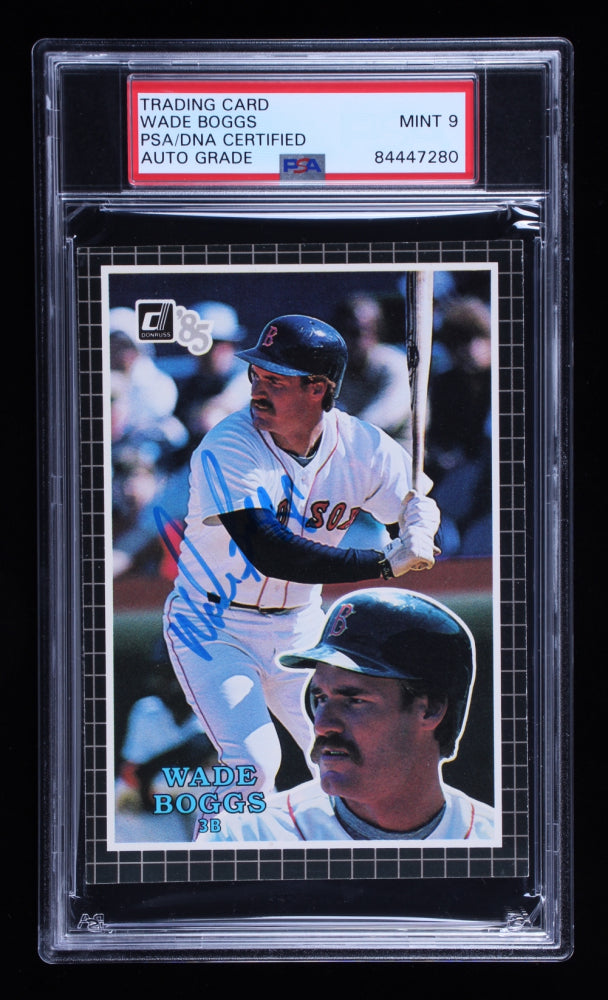 Wade Boggs Signed 1985 Donruss Action All-Stars #38 - Autograph Graded PSA 9