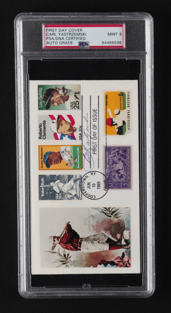 Carl Yastrzemski Signed LE 1989 FDC Envelope - Autograph Graded PSA 9 - Limited Edition # 2 / 52