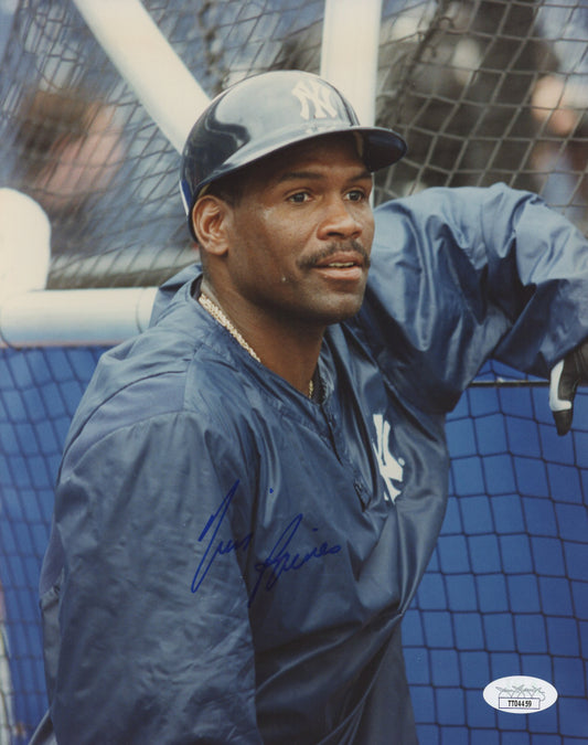 Tim Raines Signed Yankees 8x10 Photo (JSA)