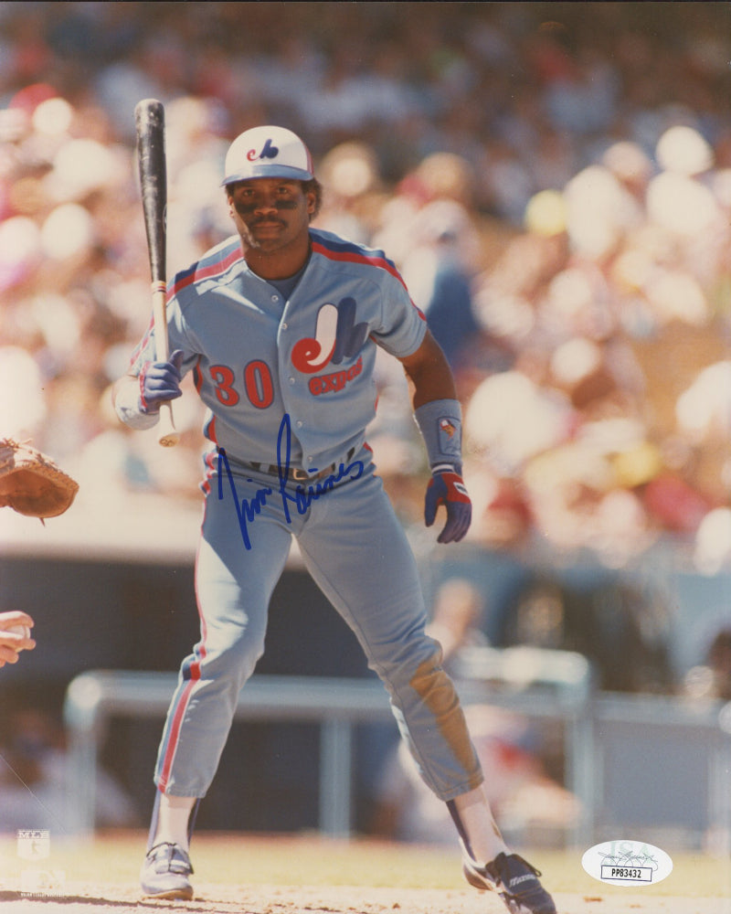 Tim Raines Signed Expos 8x10 Photo (JSA)