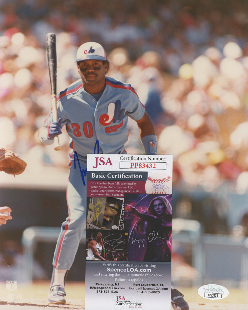 Tim Raines Signed Expos 8x10 Photo (JSA)