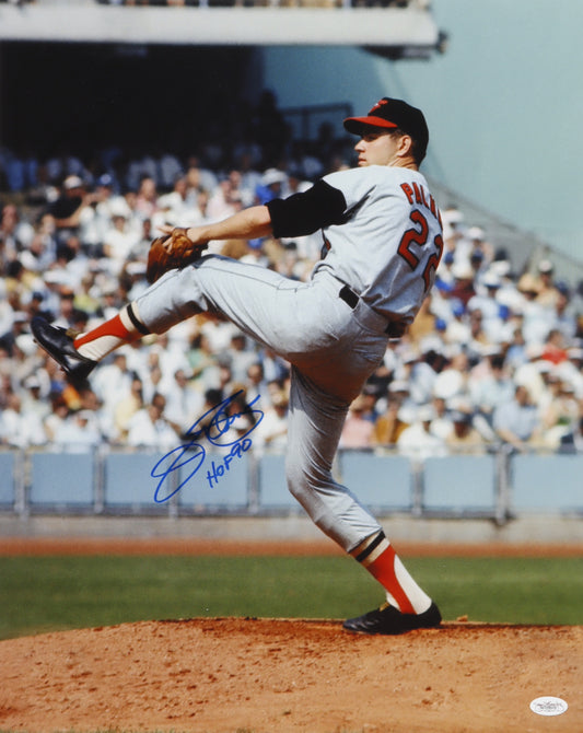 Jim Palmer Signed Orioles 16x20 Photo Inscribed "HOF 90" (JSA COA)