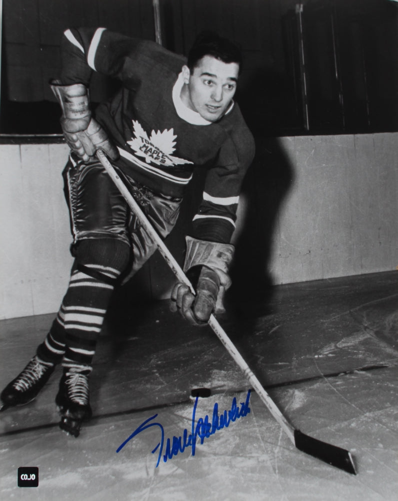 Frank Mahovlich Signed Maple Leafs 11x14 Photo (COJO)