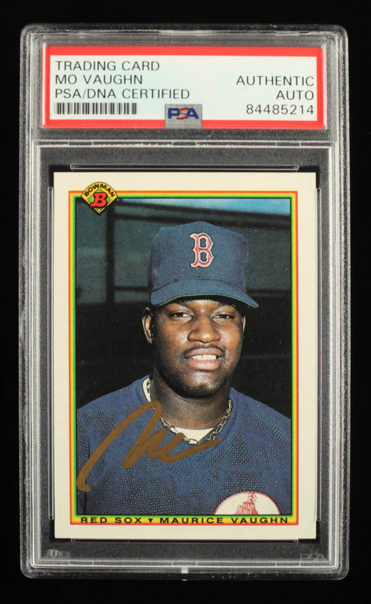 Mo Vaughn Signed 1990 Bowman #275 (PSA) Rookie Card
