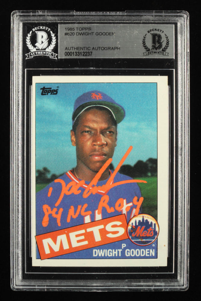 Dwight Gooden Signed 1985 Topps #620 Inscribed "84 NL R.O.Y." (BGS) - Rookie Card