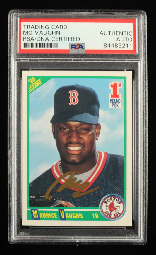 Mo Vaughn Signed 1990 Score #675 (PSA) Rookie Card