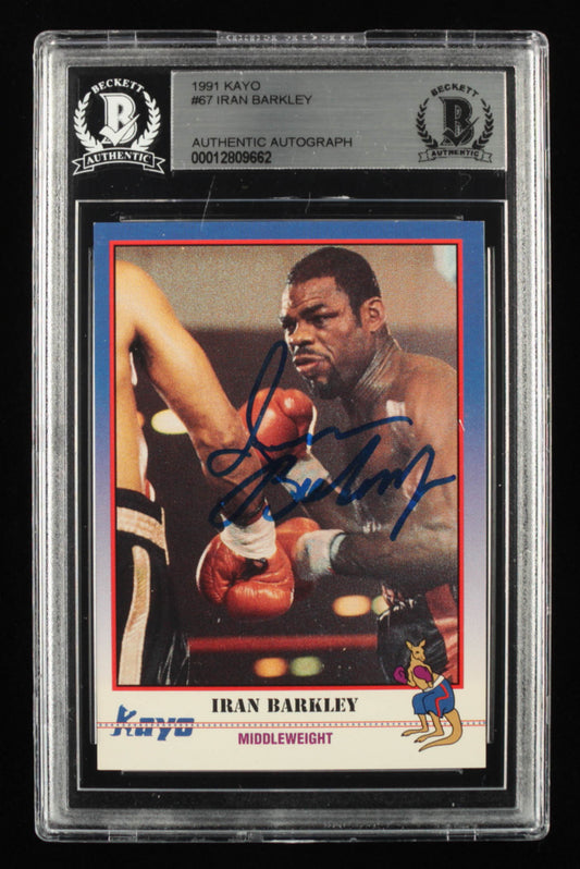 Iran Barkley Signed 1991 Kayo #67 (BGS)