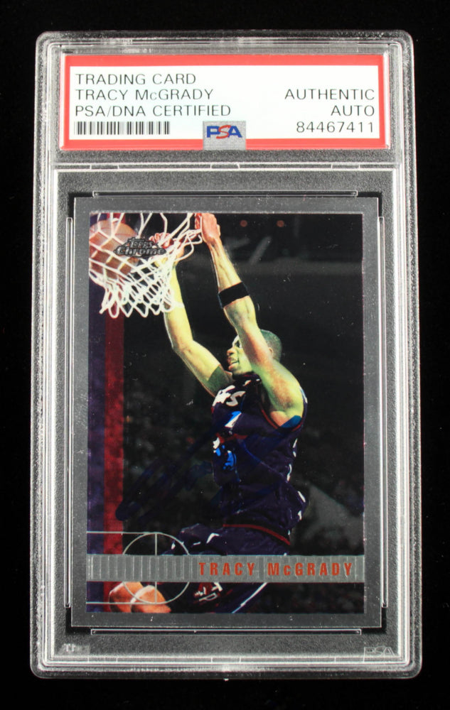 Tracy McGrady Signed 1997-98 Topps Chrome #125 (PSA) - Rookie Card