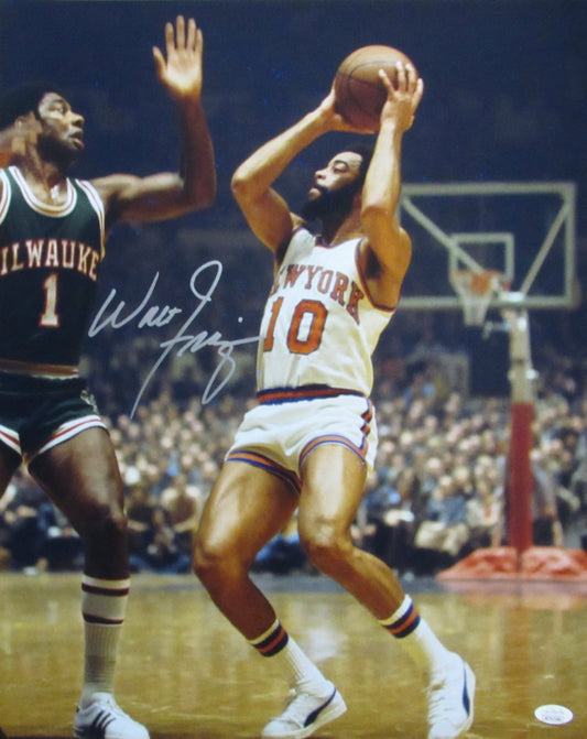 Walt Frazier Signed Knicks 16x20 Photo (JSA)