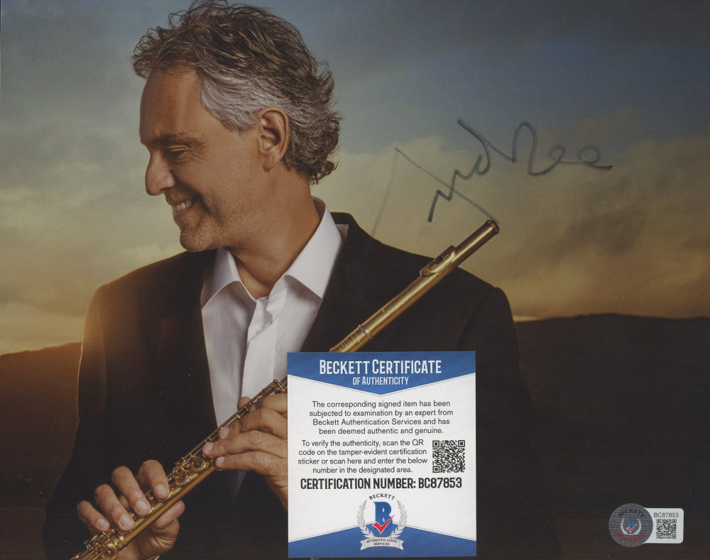 Andrea Bocelli Signed 8x10 Photo (Beckett)